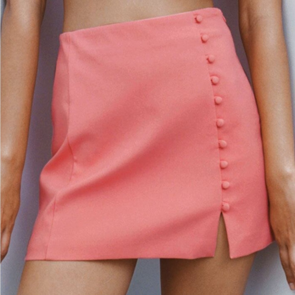 Zara mini button skirt